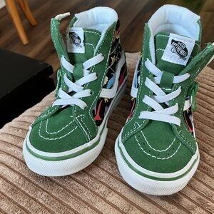 Green High-Top Kids Shoes